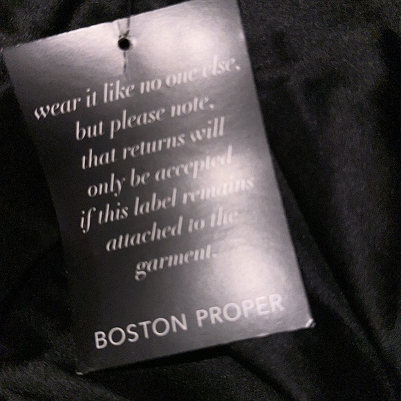 BOSTON PROPER BLACK HALTER WIDE-LEG JUMPSUIT XS NWT - Picture 6 of 8